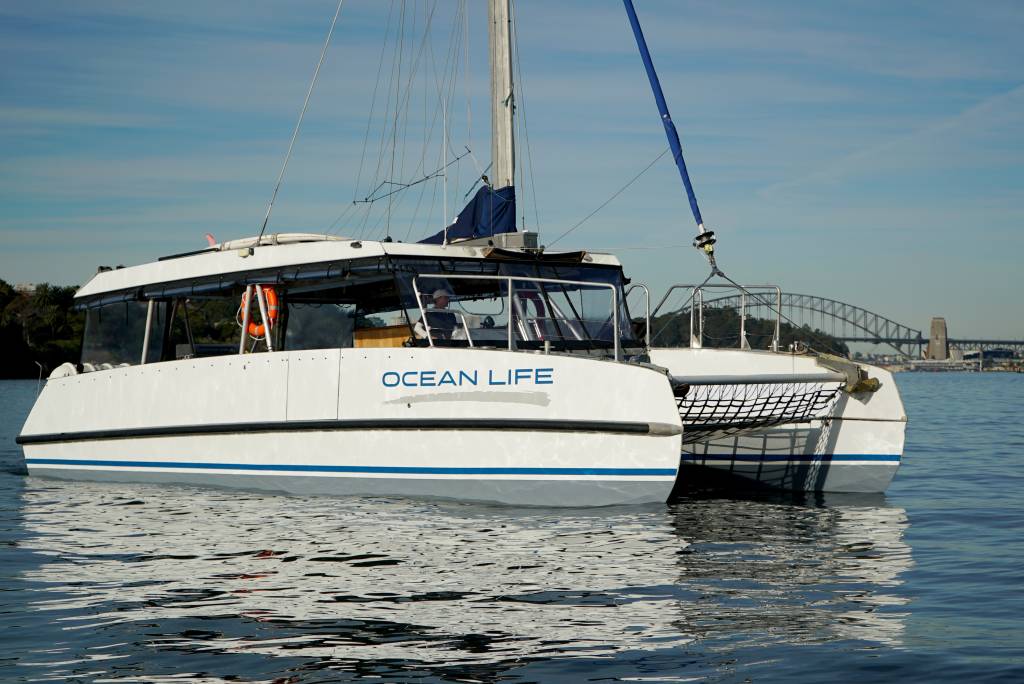 Sydney Catamaran Charter Dining Area Sydney Boat Hire Tables