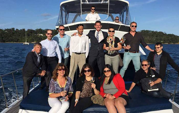 Boat Charter Sydney MV Ambiance Boat Charter crowd having fun