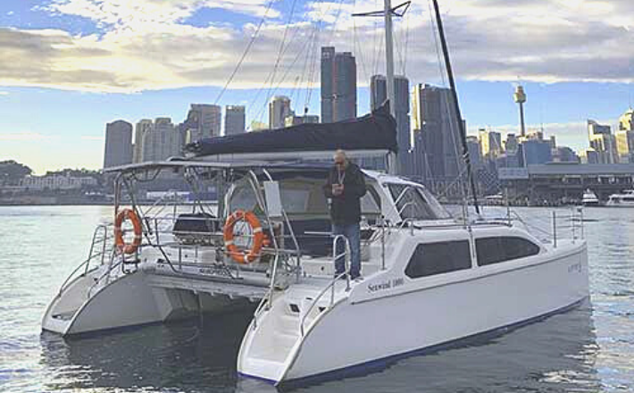 surprise feature sydney catamaran hire seawind 1000 Surprise catamaran charter sydney