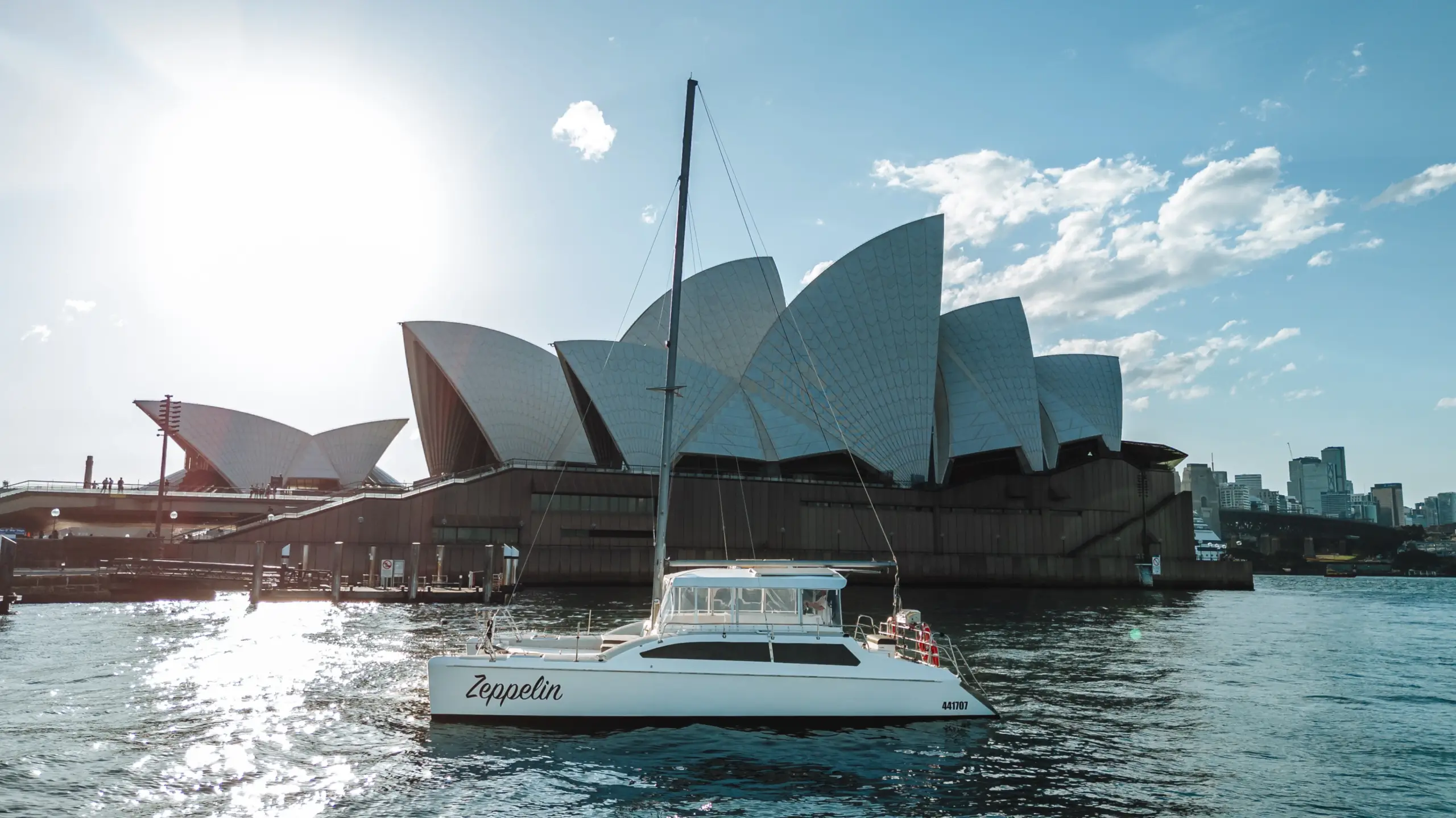Zeppelin_drone_opera_house Hire a Boat in Sydney for Every Occasion