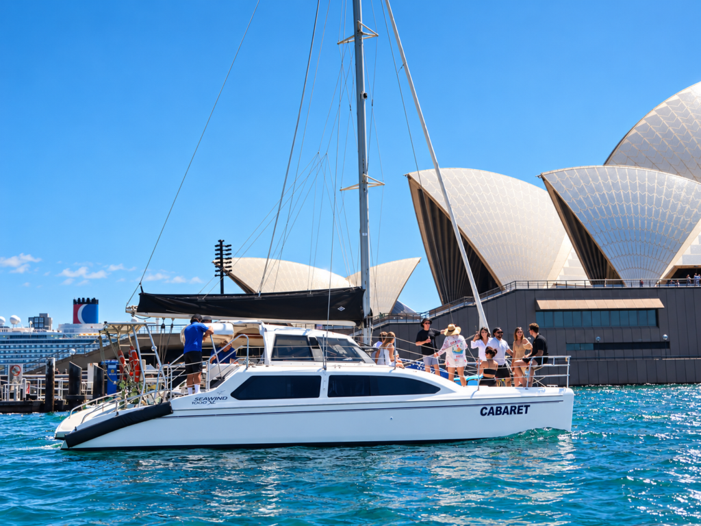 Saloon Seating Area Sydney Boat Rental Catamaran Rental Sydney